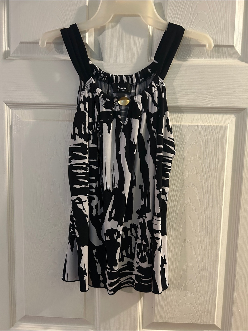 Bwear Black & White Abstract Print Mini Dress